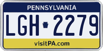 PA license plate LGH2279
