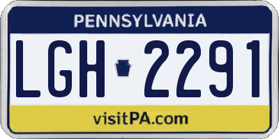 PA license plate LGH2291