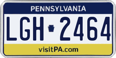 PA license plate LGH2464