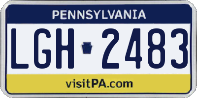 PA license plate LGH2483