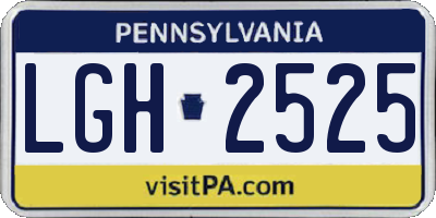 PA license plate LGH2525