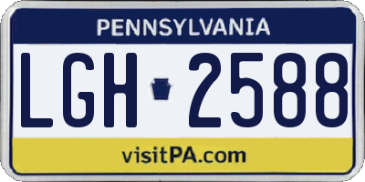 PA license plate LGH2588