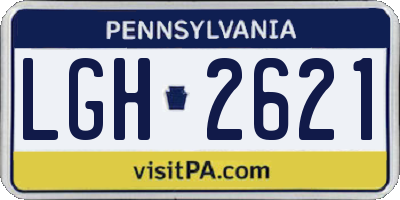 PA license plate LGH2621
