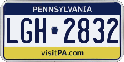 PA license plate LGH2832