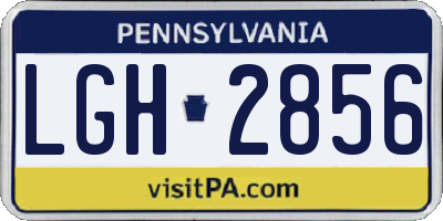 PA license plate LGH2856