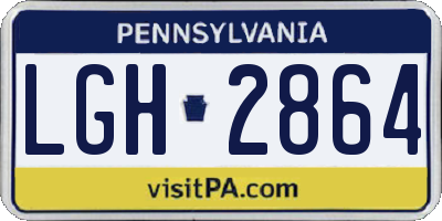 PA license plate LGH2864