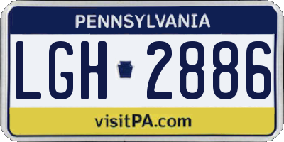 PA license plate LGH2886