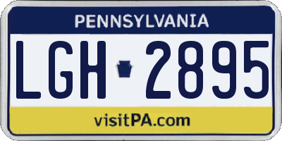PA license plate LGH2895