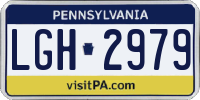 PA license plate LGH2979