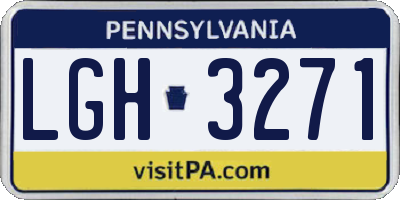 PA license plate LGH3271