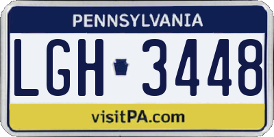 PA license plate LGH3448
