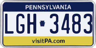 PA license plate LGH3483