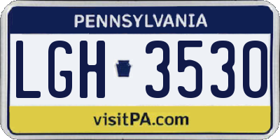 PA license plate LGH3530