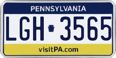 PA license plate LGH3565