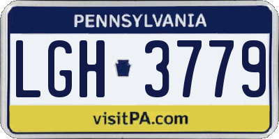 PA license plate LGH3779