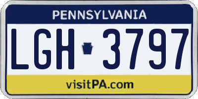 PA license plate LGH3797