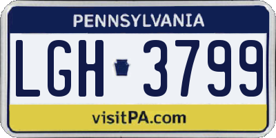 PA license plate LGH3799