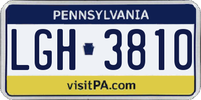 PA license plate LGH3810