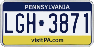 PA license plate LGH3871