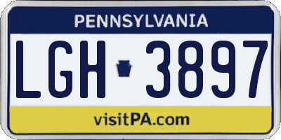 PA license plate LGH3897