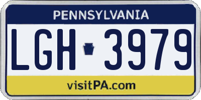 PA license plate LGH3979