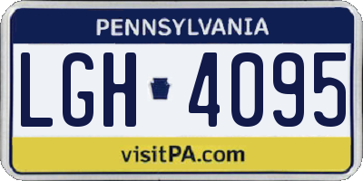 PA license plate LGH4095