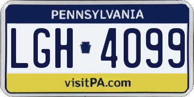PA license plate LGH4099