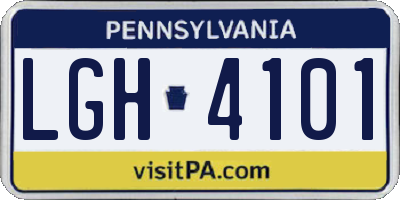 PA license plate LGH4101