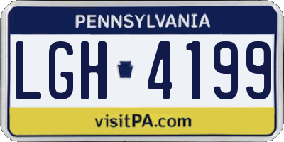 PA license plate LGH4199