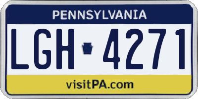 PA license plate LGH4271