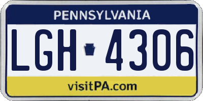 PA license plate LGH4306