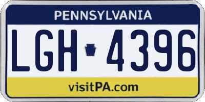 PA license plate LGH4396