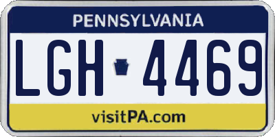 PA license plate LGH4469