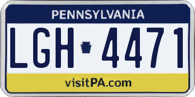 PA license plate LGH4471