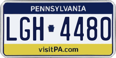 PA license plate LGH4480