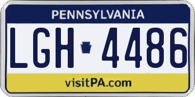 PA license plate LGH4486