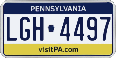 PA license plate LGH4497