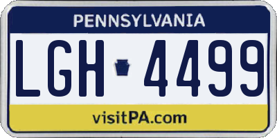PA license plate LGH4499