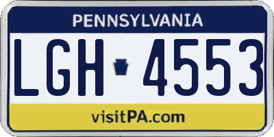 PA license plate LGH4553