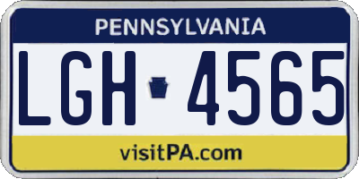 PA license plate LGH4565
