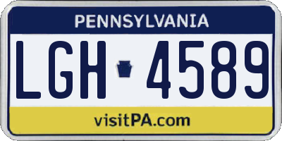 PA license plate LGH4589