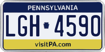 PA license plate LGH4590