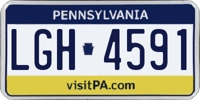 PA license plate LGH4591