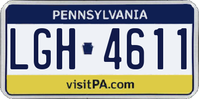 PA license plate LGH4611
