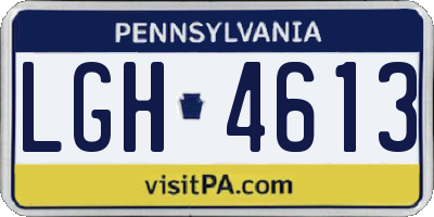 PA license plate LGH4613