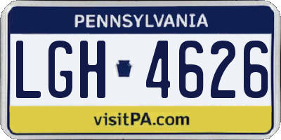 PA license plate LGH4626