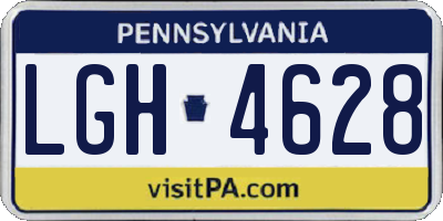 PA license plate LGH4628