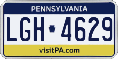 PA license plate LGH4629