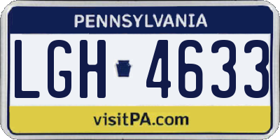 PA license plate LGH4633