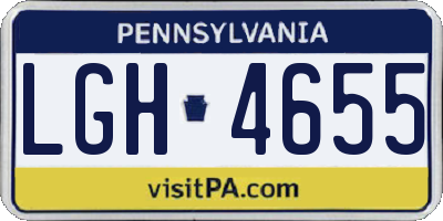 PA license plate LGH4655